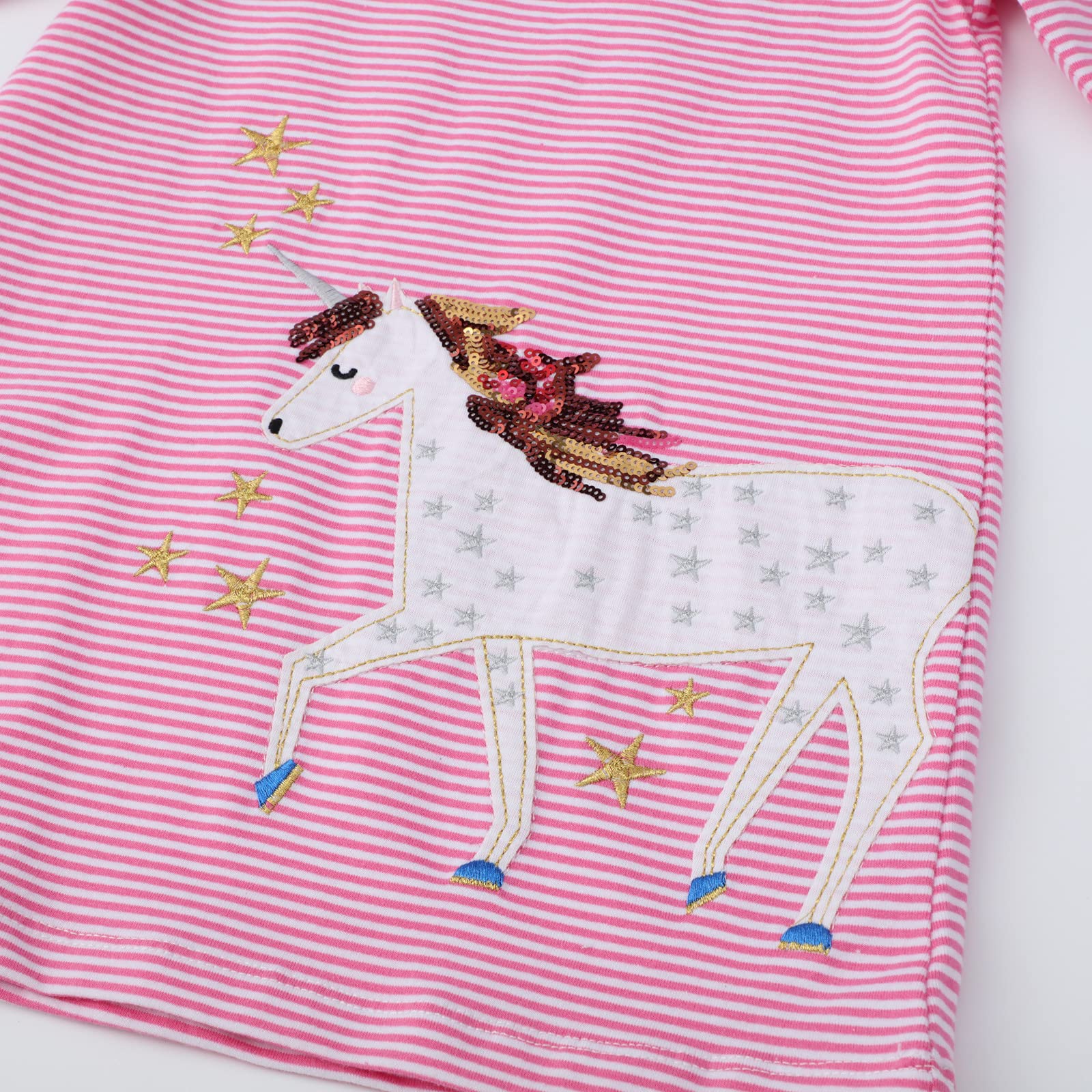 KISSOURBABY Girls Long Sleeve Cotton Casual Dress - Vintage Print Princess Dress for Kids - Perfect for School, Parties & Family Photos