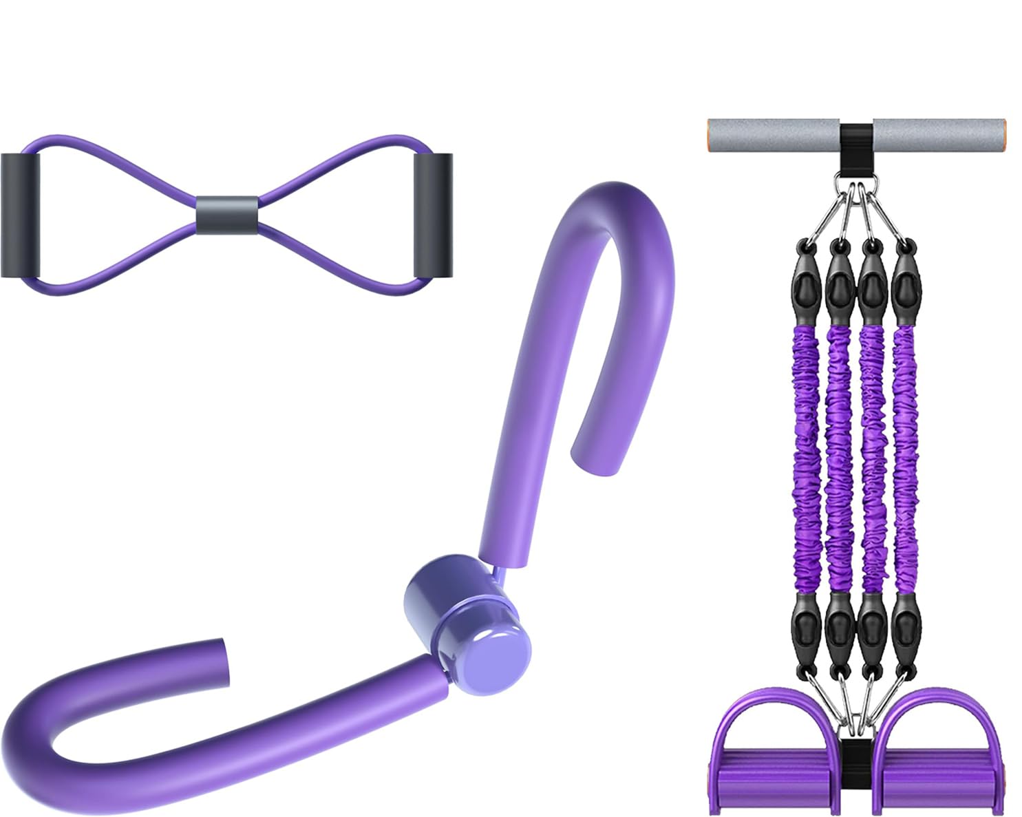 Premium Resistance Bands Set with Pull Rope & Thigh Master - Full Body Workout Equipment for Arms, Legs, Back, Butt, Waist, Shoulders & Abs | Home Gym, Physical Therapy & Stretching Training | Perfect for Yoga, Pilates & Strength Exercises