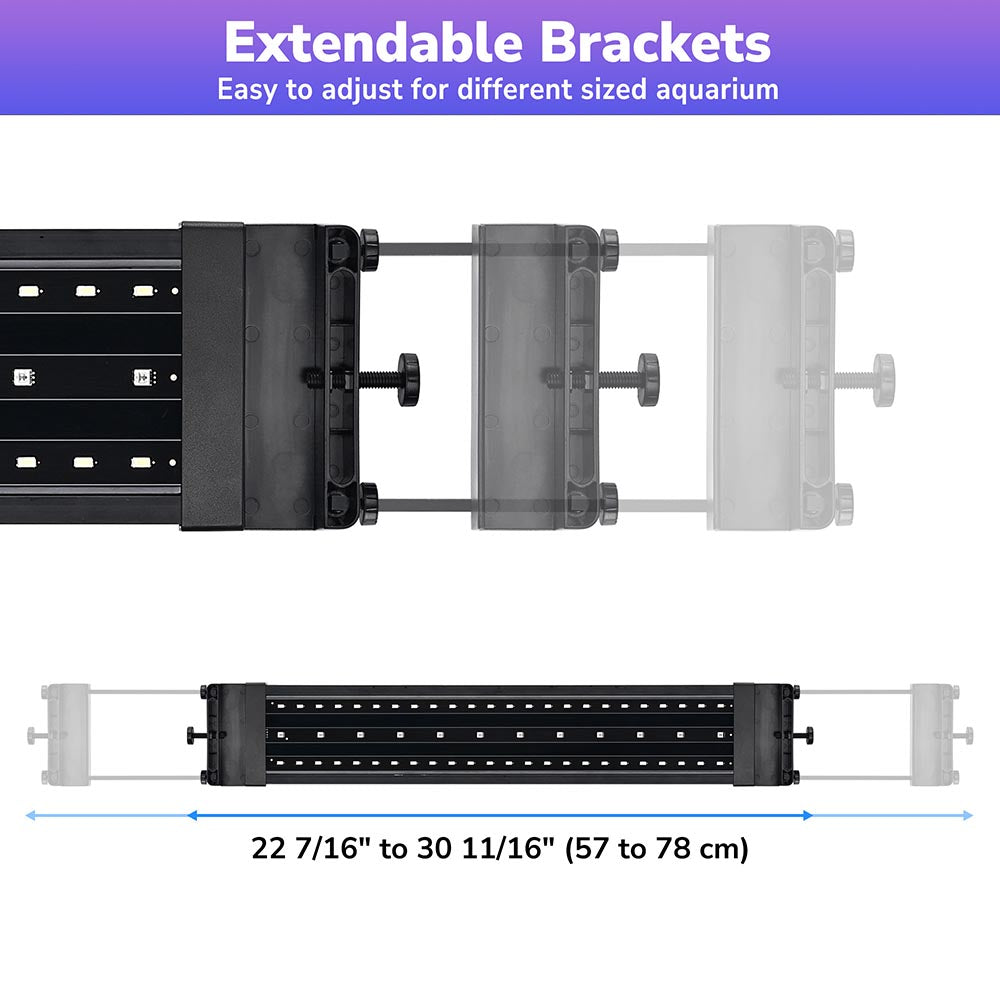 TheLAShop 24 Inch Aquarium LED Light with RGB & APP Control - Full Spectrum for Saltwater & Freshwater Fish Tanks - Perfect for Coral Growth & Planted Aquariums