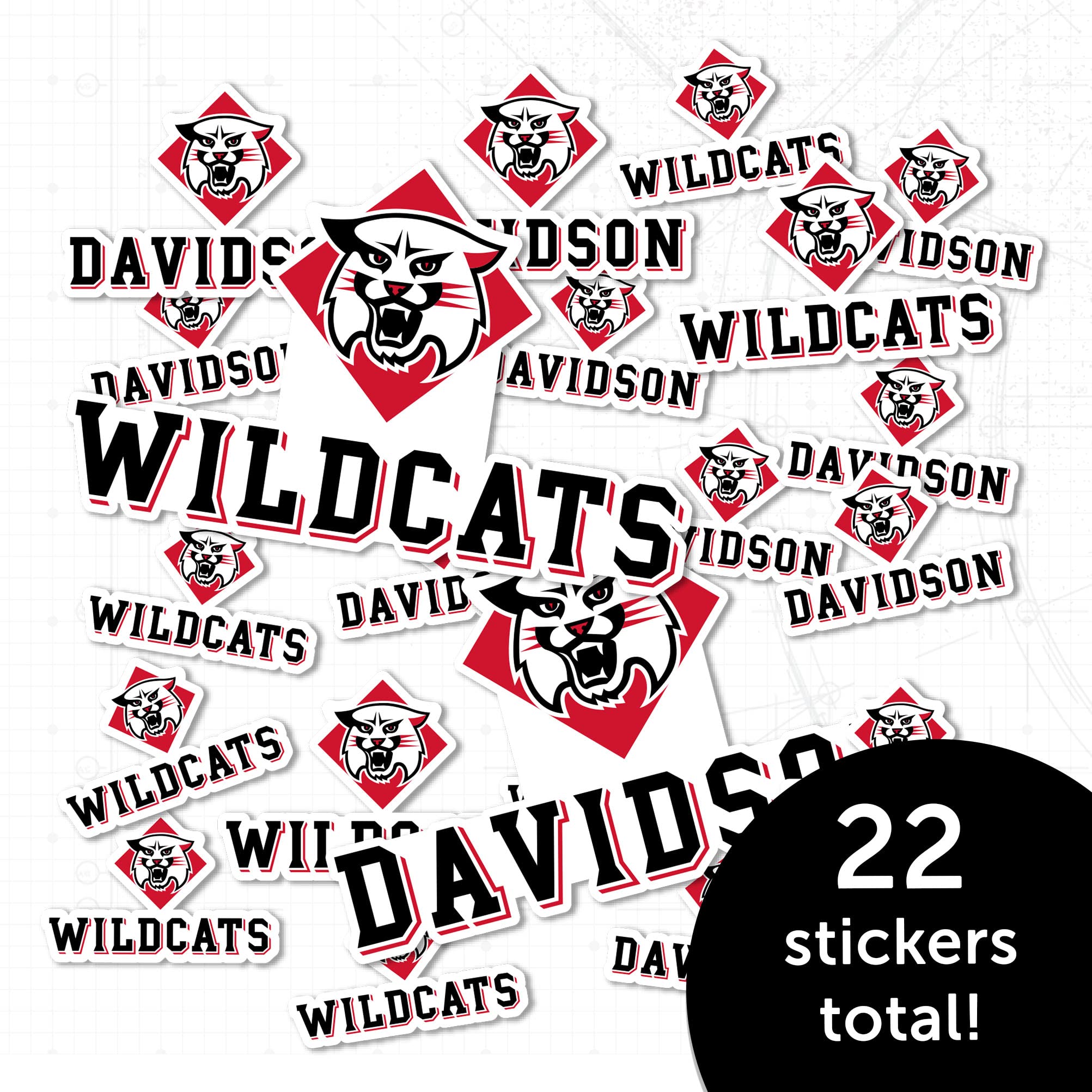 Davidson College Wildcats Vinyl Decals - Desert Cactus Stickers for Laptop, Water Bottle, Car & Scrapbook | Durable T1 Decal | Perfect for School Spirit, College Gifts & Fan Accessories