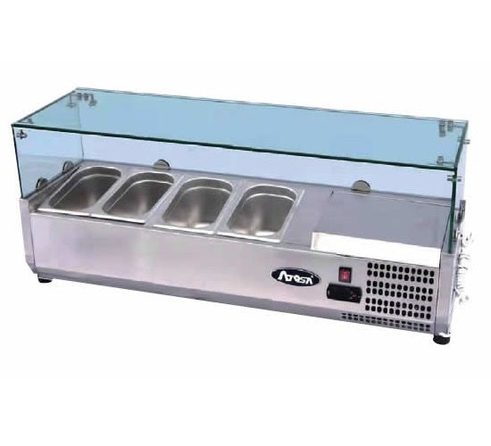 Atosa BAC GN1/3 x 4 VRX Commercial Countertop Refrigerator - 1200/380 ESL3881 - Perfect for Restaurants, Cafes & Bars