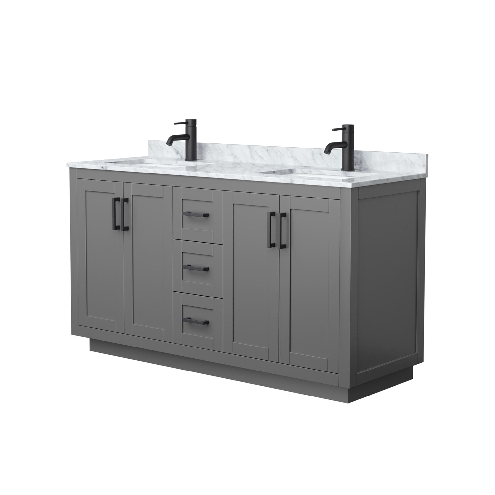 Wyndham Collection WCF292960DGBCMUNSMXX Miranda Vanity Set with Mirror - Dark Gray Modern Bathroom Vanity | Makeup Dressing Table with Storage for Bedroom & Bathroom Organization | Space-Saving Design for Apartments & Small Spaces | Perfect for Daily Beauty Routine, Home Spa & Compact Living | Stylish Vanity Set for Women & Modern Home Decor | Ideal for Morning Makeup, Guest Room Essentials & Small Bathroom Solutions | Great for Daily Use, Home Decor & Space Optimization