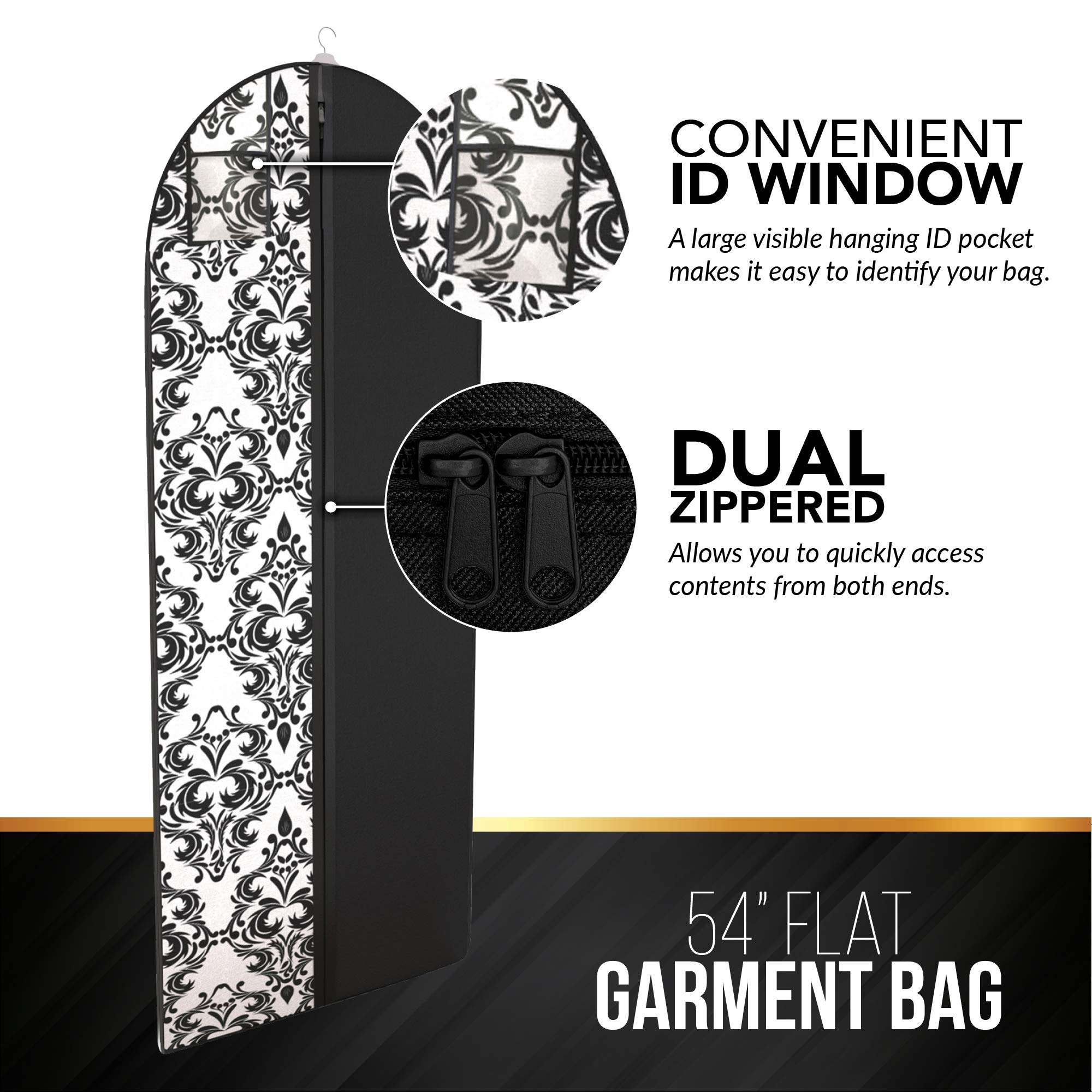 Damask Dress & Gown Garment Travel Bags - 54