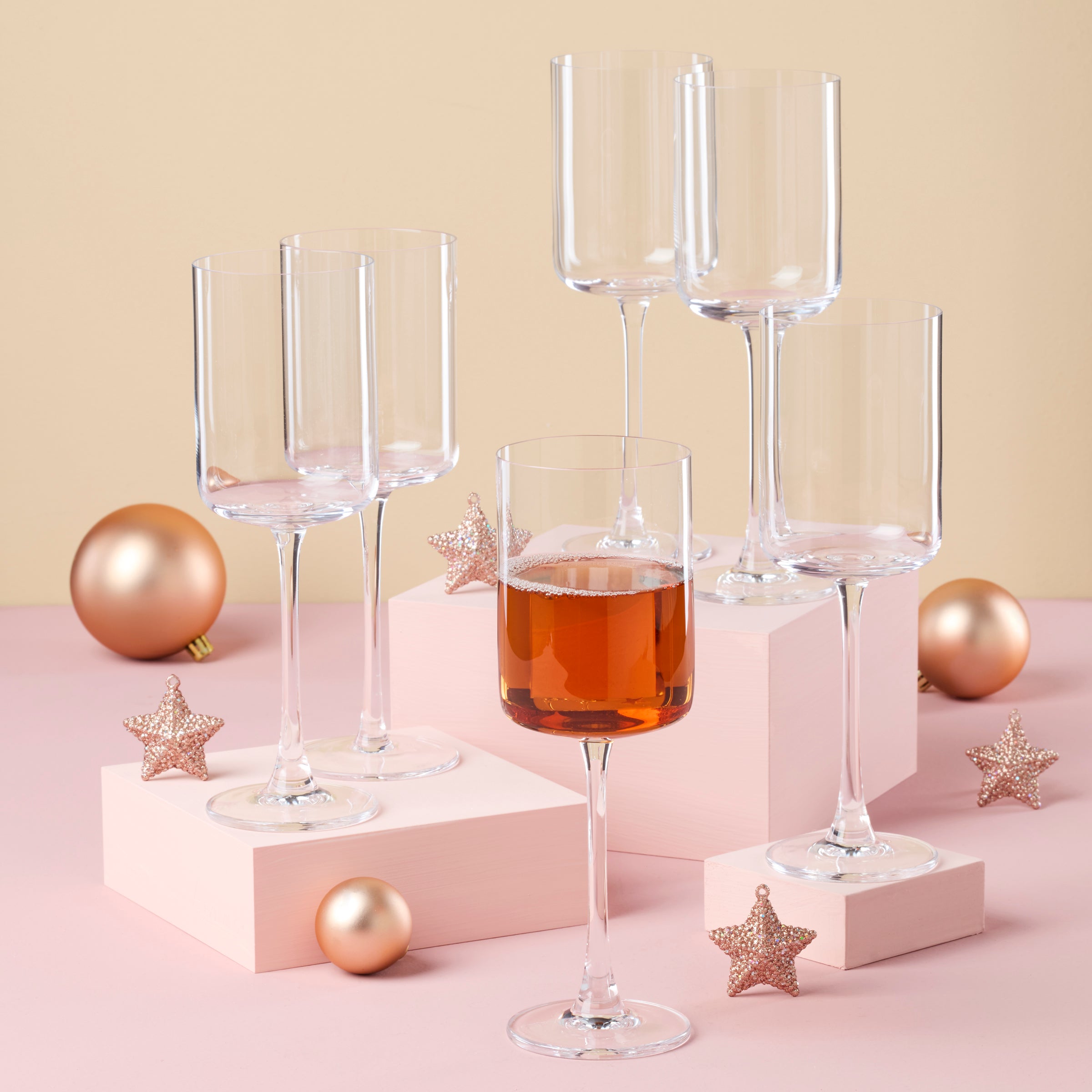 Premium Tuscany Classic Straight White Wine Glasses Set of 6 - Elegant Crystal Clear Glassware for Chardonnay, Sauvignon Blanc & Fine Dining - Perfect for Dinner Parties, Weddings & Wine Tasting Events