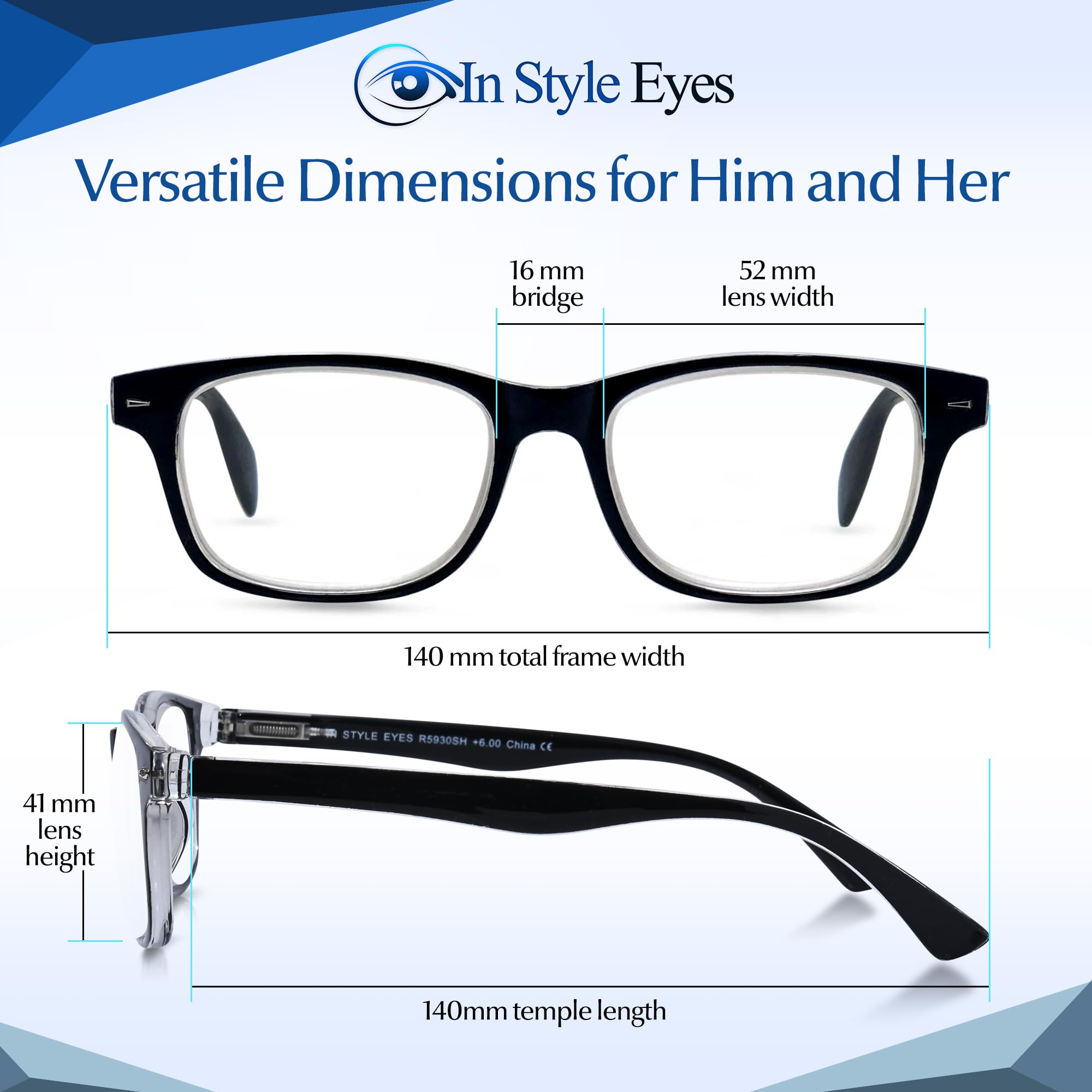 Super Strong High Magnification Reading Glasses for Women & Men - Non-Polarized Lens - Perfect for Reading Books, Crafts & Close Work
