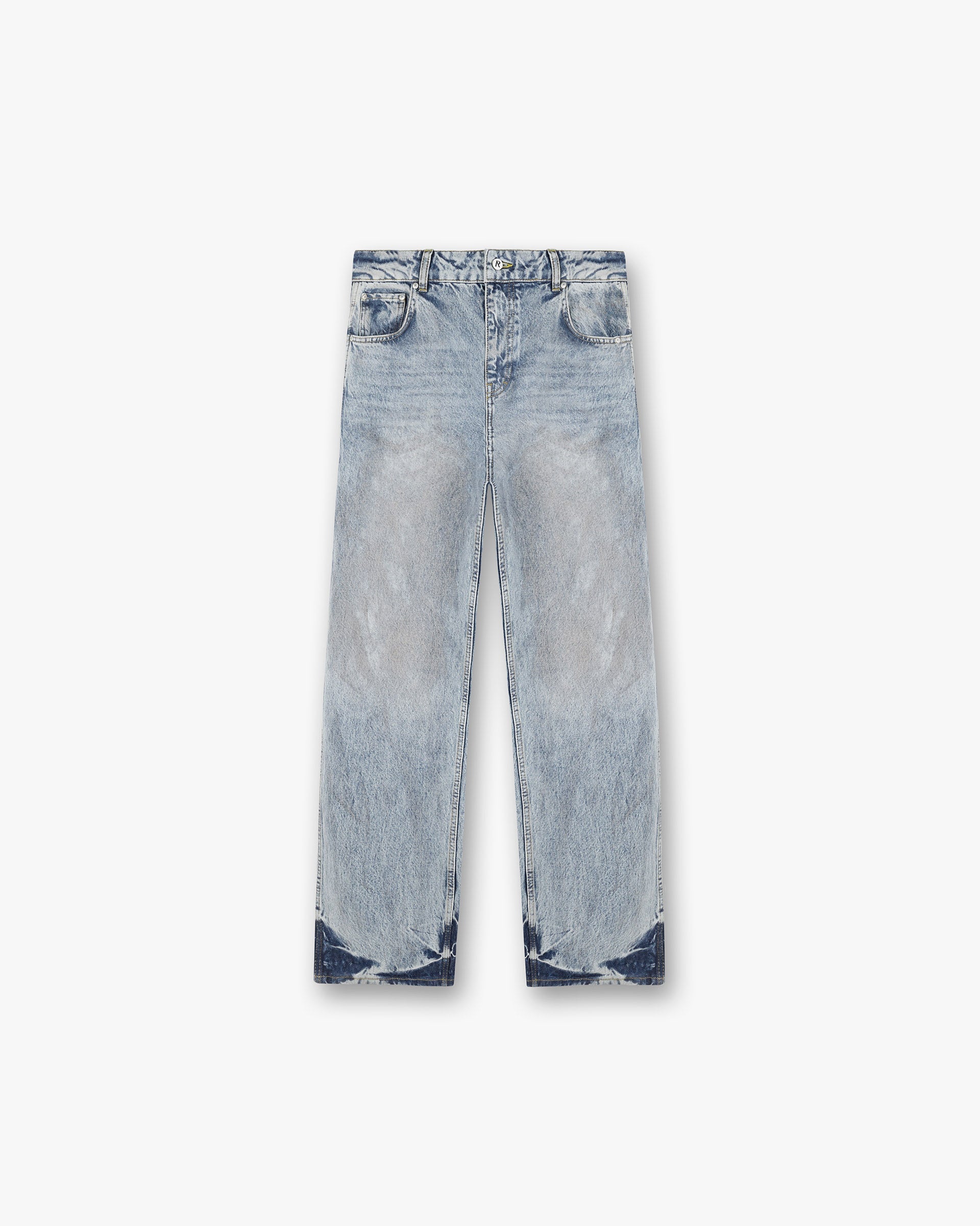 R3 Baggy Denim Jeans for Men - Distressed Mechanic Blue Relaxed Fit Vintage Denim Pants | Casual Wear, Street Style & Everyday Outfits