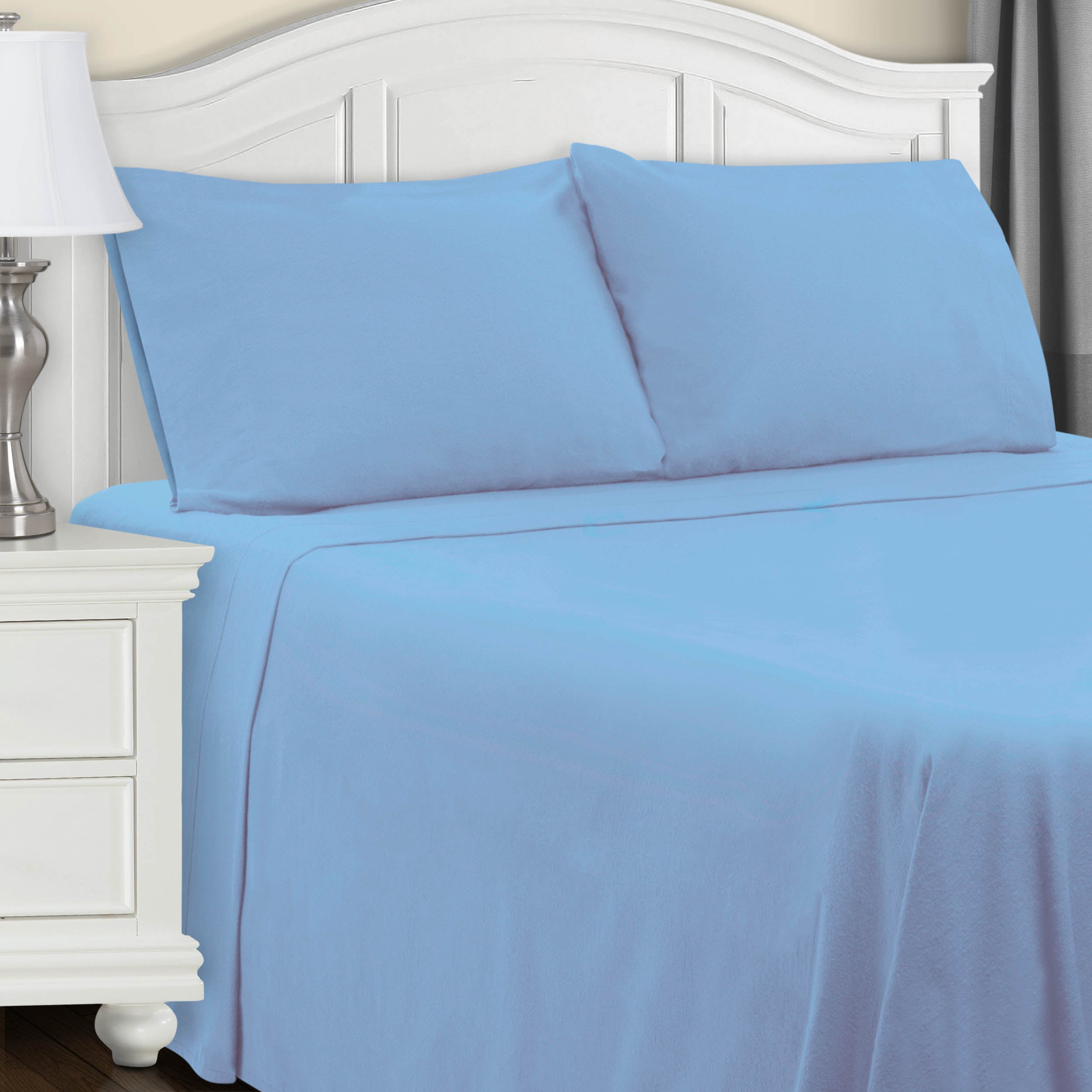 Premium Flannel Cotton Bed Sheet Set - Deep Pocket, Modern Solid Design - Perfect for Cozy Winter Nights & Home Decor