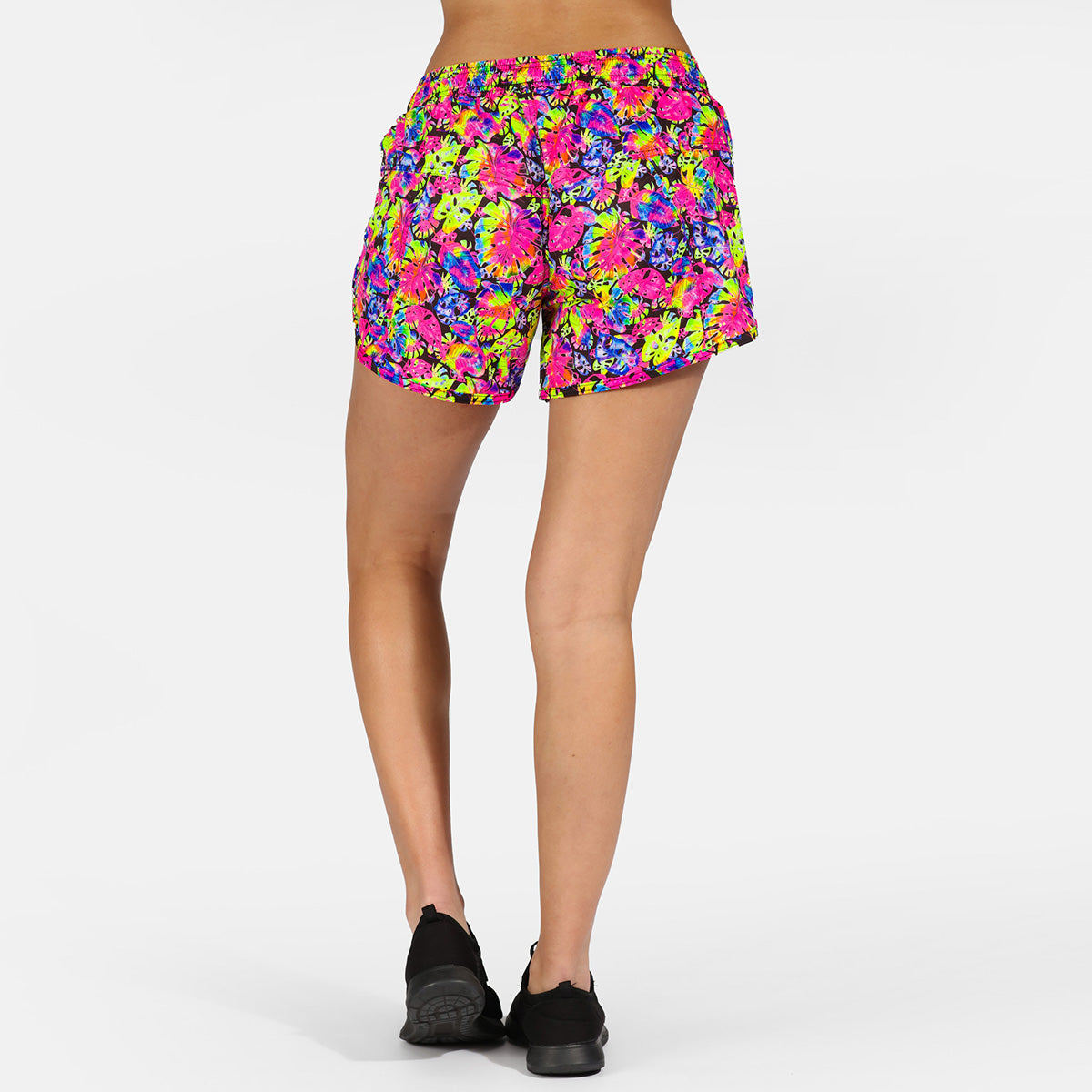 Breathable Summer Palm Print Loose Fit Workout Shorts for Women - Gym, Yoga, Running & Beach Vacation