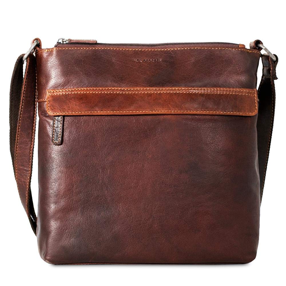 Jack Georges Voyager Crossbody Bag #7832 - Brown for Travel & Daily Use