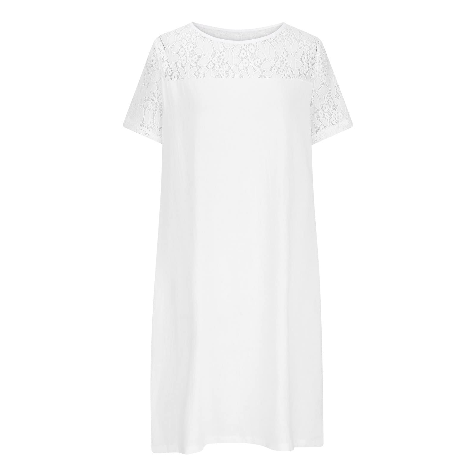 Ceboyel Women's Cotton Linen Boho Dress - 2025 Trendy V-Neck Short Summer Dress for Casual & Elegant Outfits | Perfect for Beach Vacations, Brunch Dates & Summer Parties