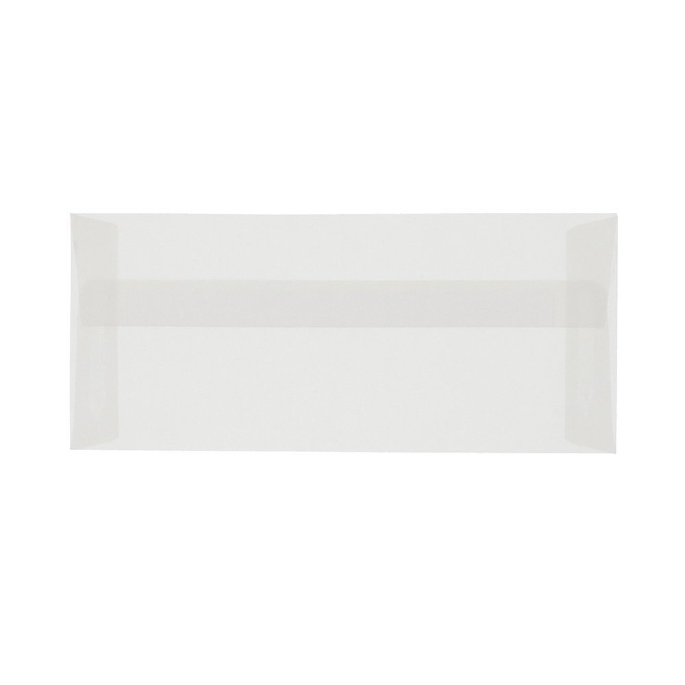 JAM PAPER #10 Business Translucent Vellum Envelopes - 4 1/8 x 9 1/2 Inches - Clear Mailing Envelopes - Bulk Pack of 1000/Carton - Perfect for Wedding Invitations, Business Correspondence & Legal Documents