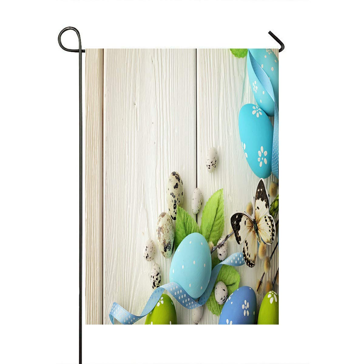 Vibrant Colorful Easter Eggs Garden Flag - 28x40 Inch Outdoor Decorative House Banner for Spring Holiday Decorations - Perfect for Easter Yard Decor, Front Porch, and Seasonal Home Display