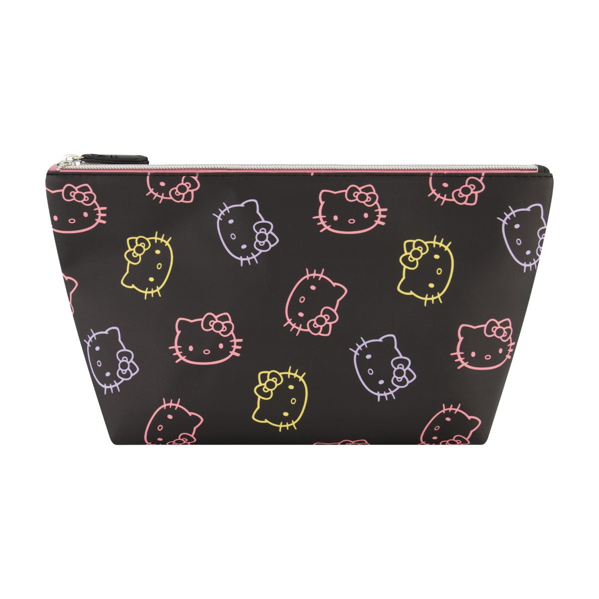 Sanrio Hello Kitty Black Cosmetic Bag for Makeup & Travel | Cute Kawaii Makeup Pouch for Girls & Women | Perfect for School, Gym, and Daily Use