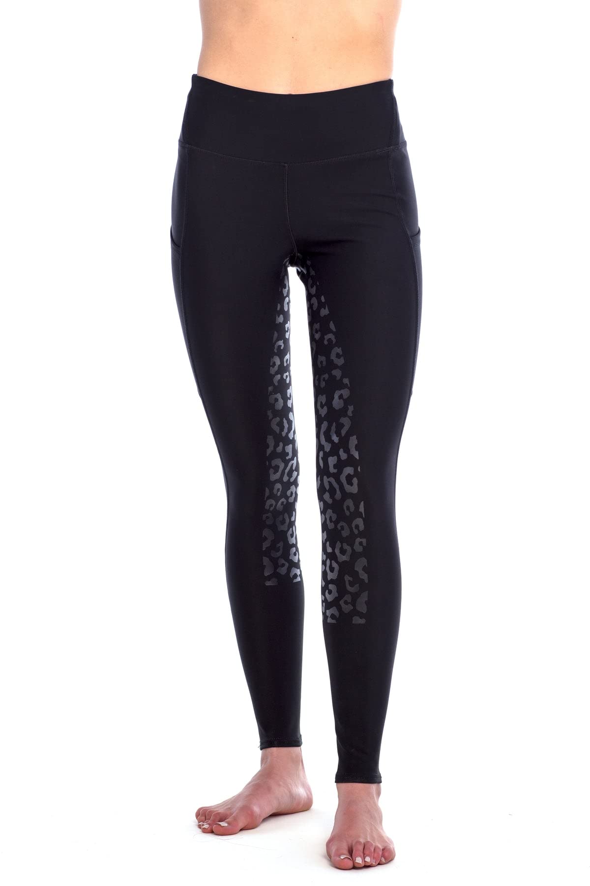 Goode Rider Energy Leopard Full Seat Breeches - Equestrian Riding Pants for Women - Comfortable & Durable Horseback Riding Gear (Perfect for Dressage, Show Jumping & Everyday Training)