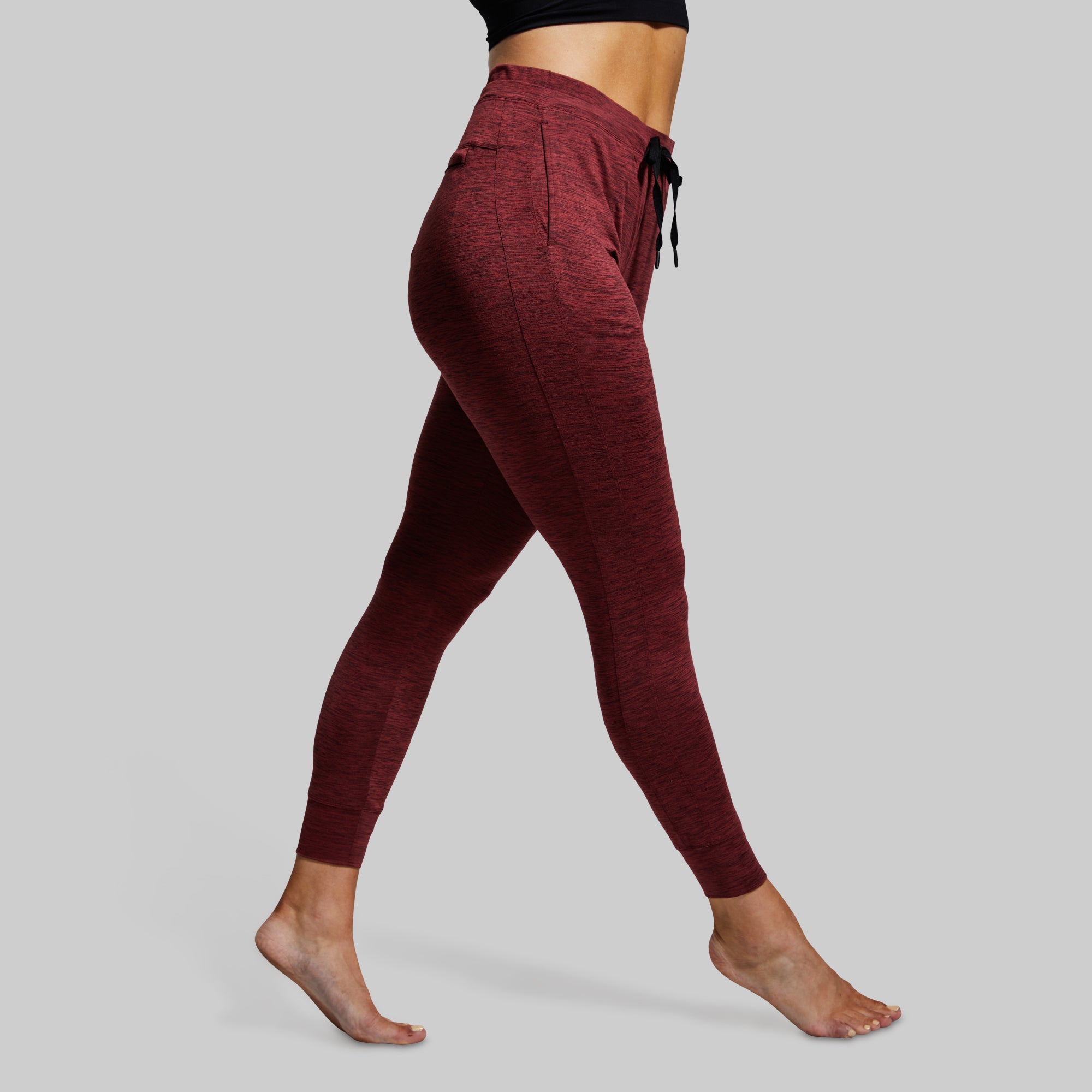 Women's Comfortable Athleisure Jogger Pants - Soft Lounge Pants for Relaxing at Home, Yoga, Running Errands (Maroon) - Perfect for Casual Wear, Travel & Cozy Weekends