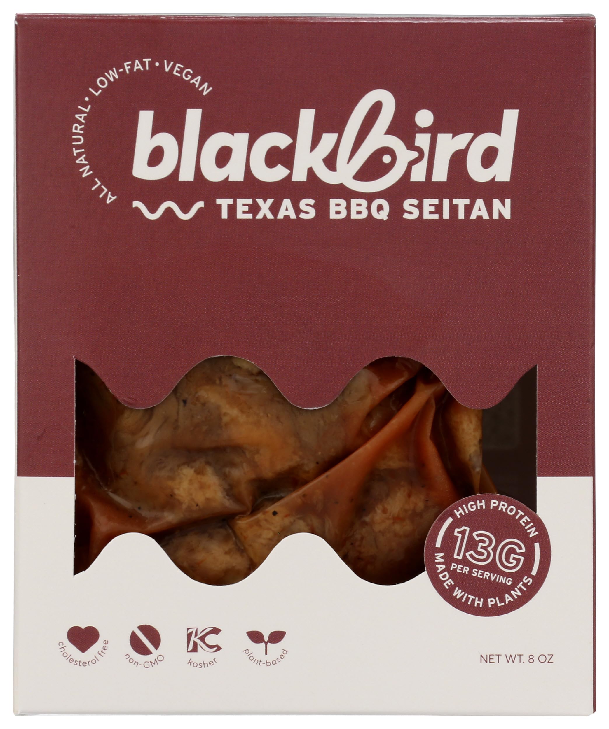 Premium BLACKBIRD FOOD Tan Strips Texas BBQ Beef Jerky - 8oz Pack | Authentic Smoky Flavor | High Protein Snack for Camping, Hiking & Road Trips