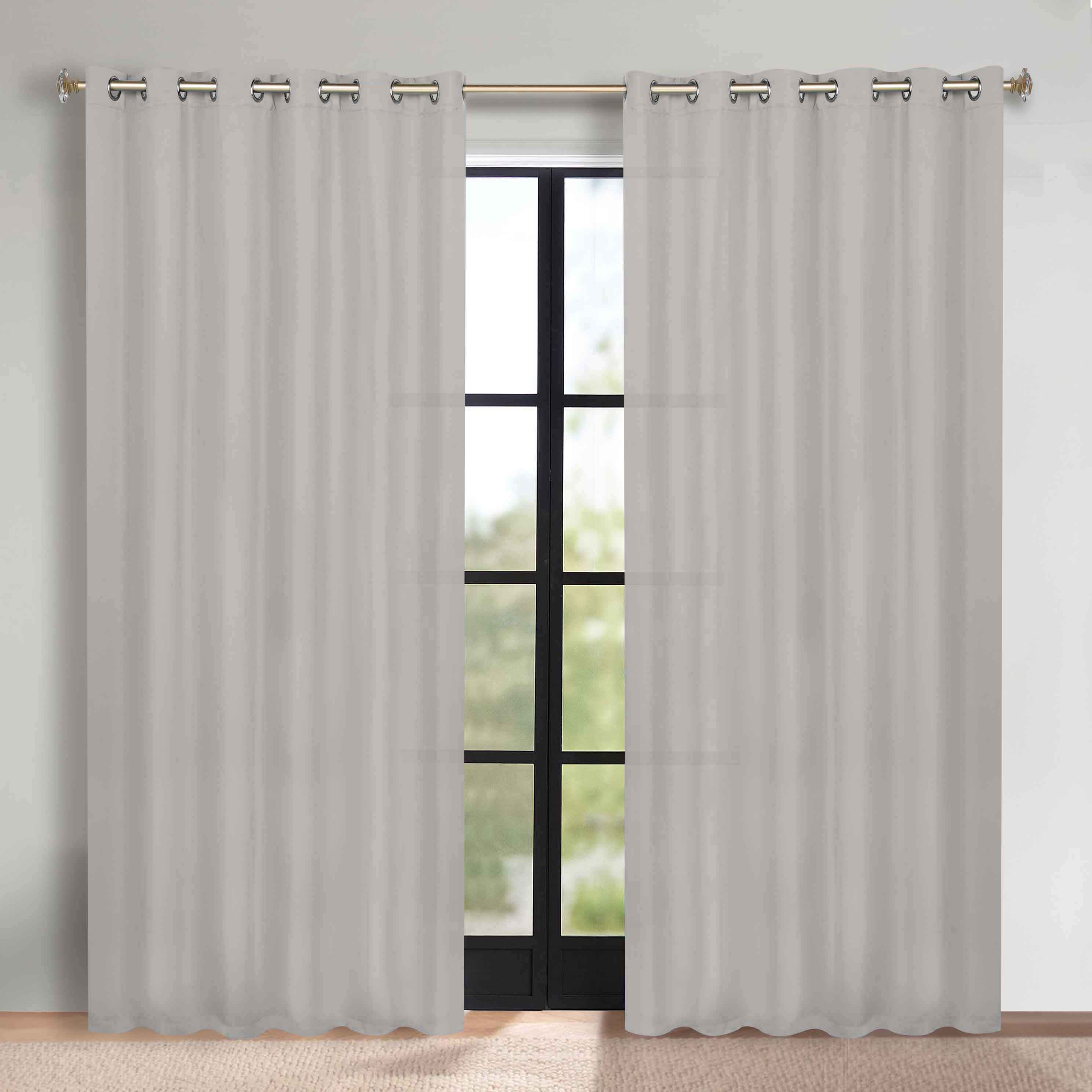 Classic Modern Solid Blackout Curtain Panels - Set of 2 for Bedroom & Living Room - Light Blocking Thermal Insulated Window Drapes for Home Decor