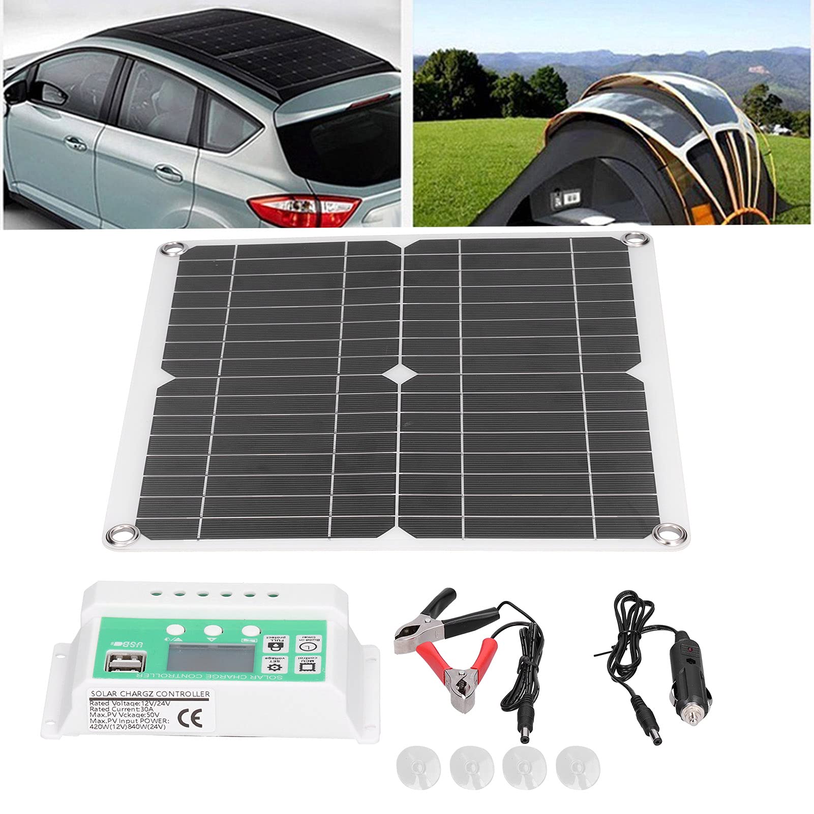EXCLUZO RV Solar Panel Kit - Lightweight & Portable Solar Power System for RVs, Boats, Cars | Perfect for Camping, Hiking, Mountaineering & Off-Grid Adventures