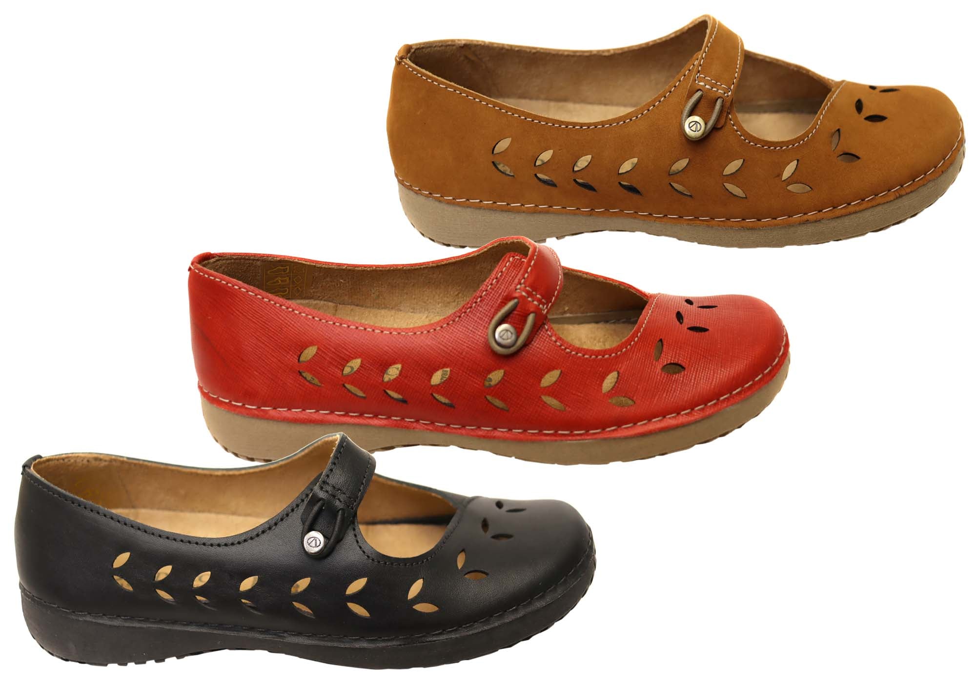 Andacco Kezia Women's Comfortable Leather Shoes - Handmade in Brazil - Perfect for Work, Travel & Casual Wear