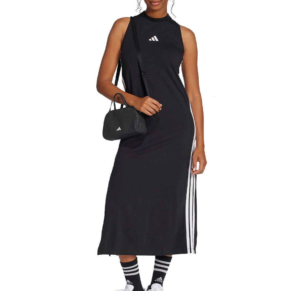 Adidas Women's Essentials 3-Stripes Long Racerback Dress - Athletic Workout, Yoga & Casual Wear for Women