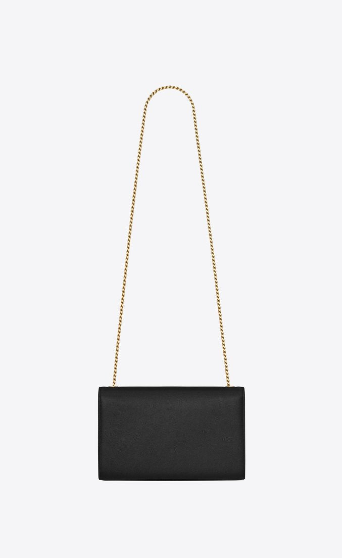 Saint Laurent Kate Medium Grain De Poudre Embossed Leather Crossbody Bag - Black Luxury Handbag for Women, Perfect for Evening Parties & Date Nights
