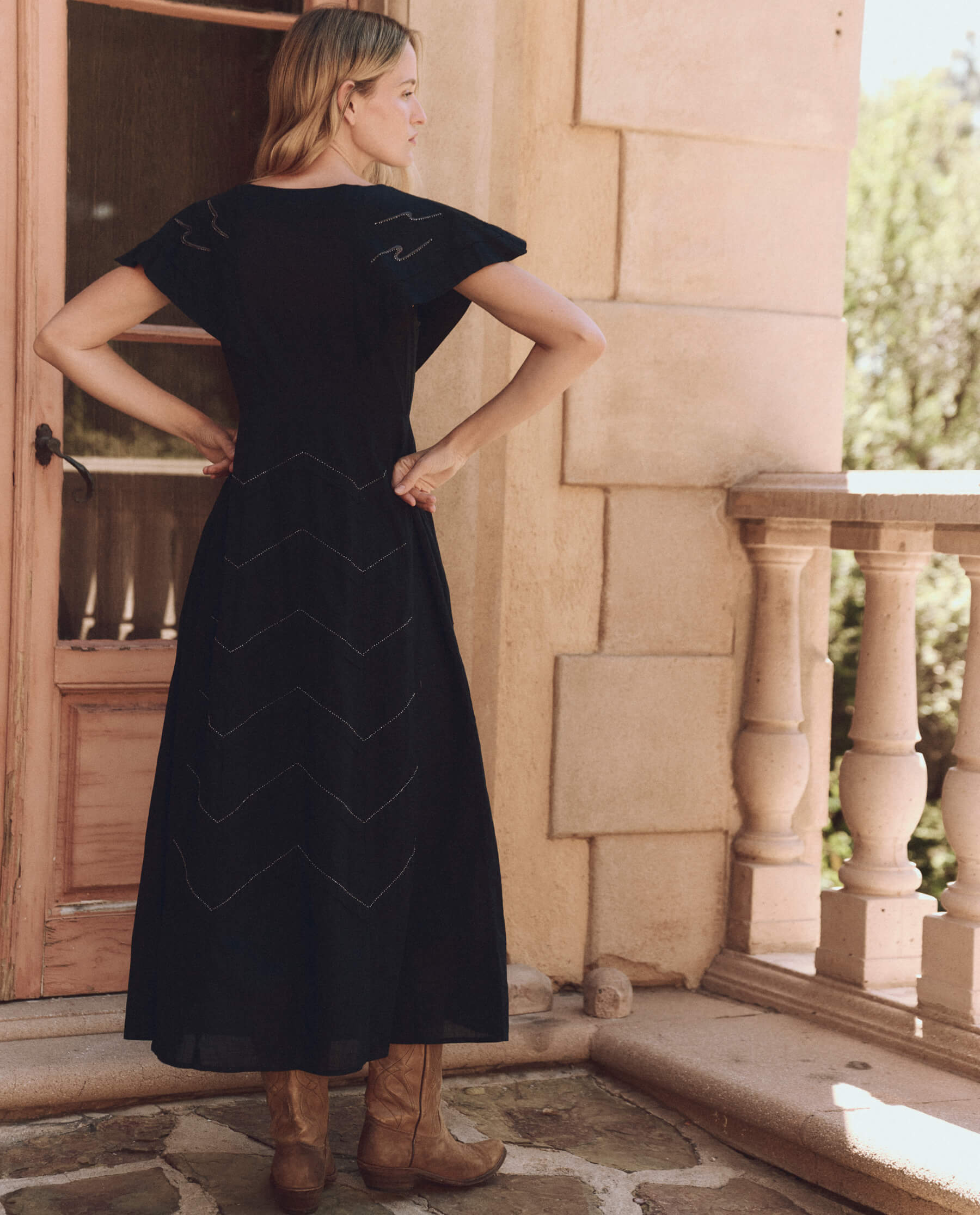Elegant Beaded Partridge Dress in Black - Perfect for Evening Parties, Weddings & Special Occasions