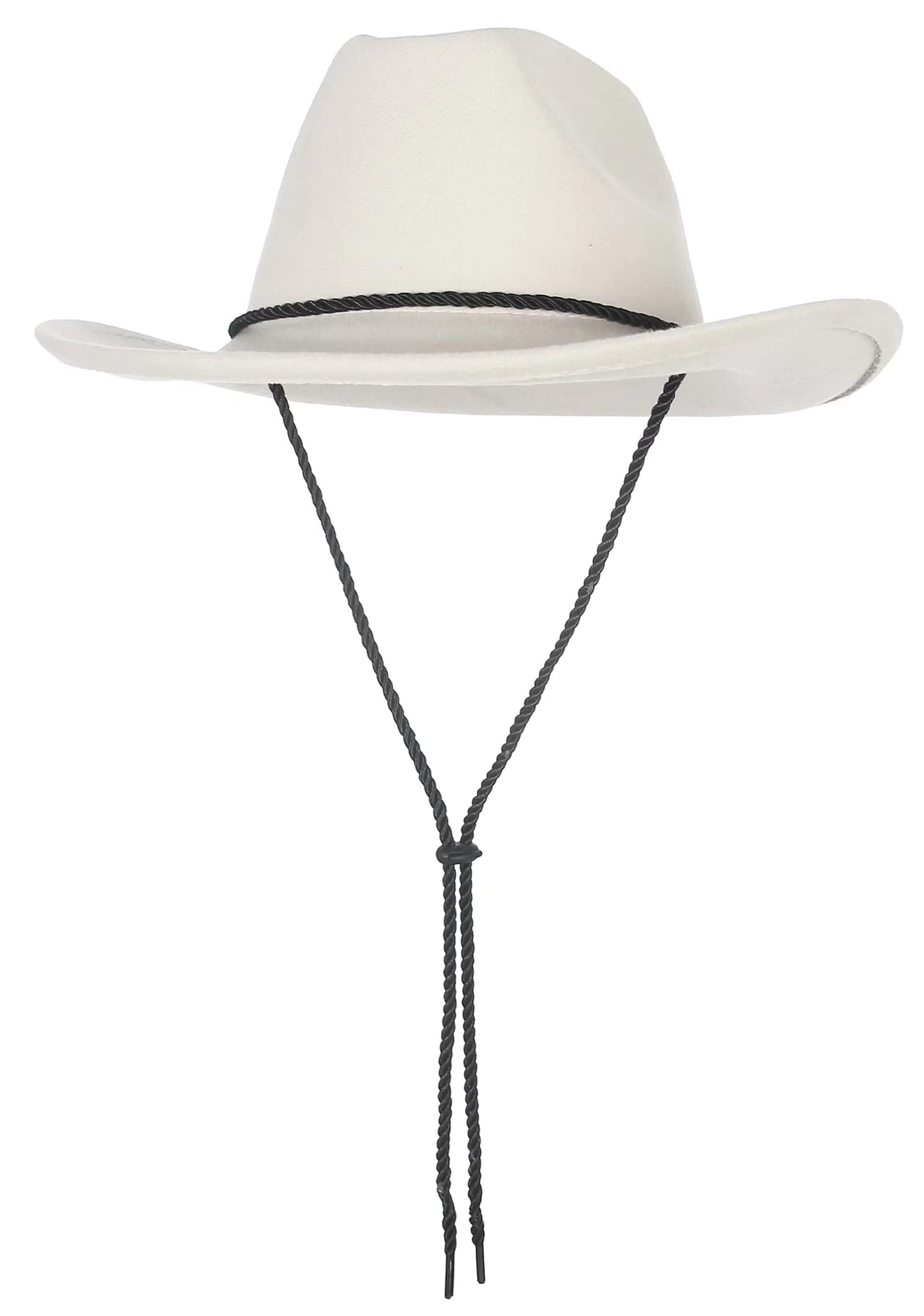 Western Cowboy Hat for Men & Women - Classic Roll-Up Brim Fedora with Adjustable Chin Strap | Perfect for Rodeo, Country Music Festivals & Western-Themed Parties