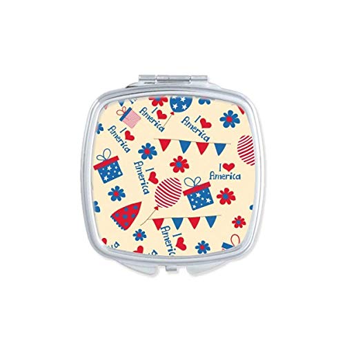 DIYthinker USA Candy Gift Festival Flower Love Heart Mirror - Portable Compact Pocket Makeup Mirror with Double Sided Glass - Perfect for Travel, Home, and Gifts