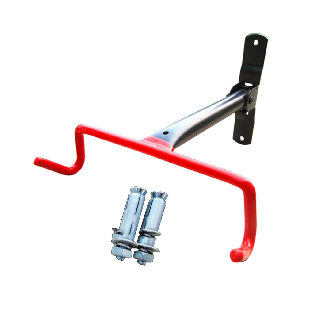 Foldable & Adjustable Bike Wall Mount - Heavy Duty Garage Bike Hanger for Road Bikes | Space Saving Bike Storage Solution for Home, Apartment & Garage Organization
