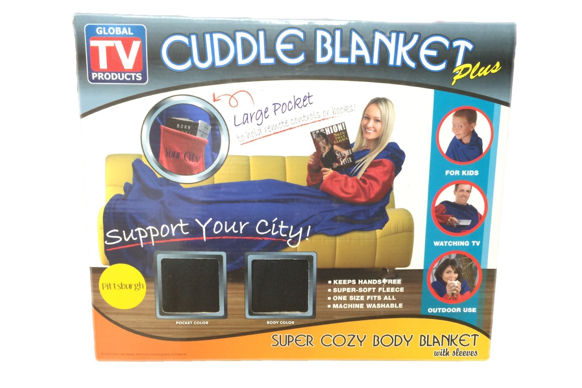 Indianapolis Cuddle Blanket with Sleeves - Ultra Soft & Cozy Wearable Blanket for Adults - Perfect for Lounging, Movie Nights & Cold Weather