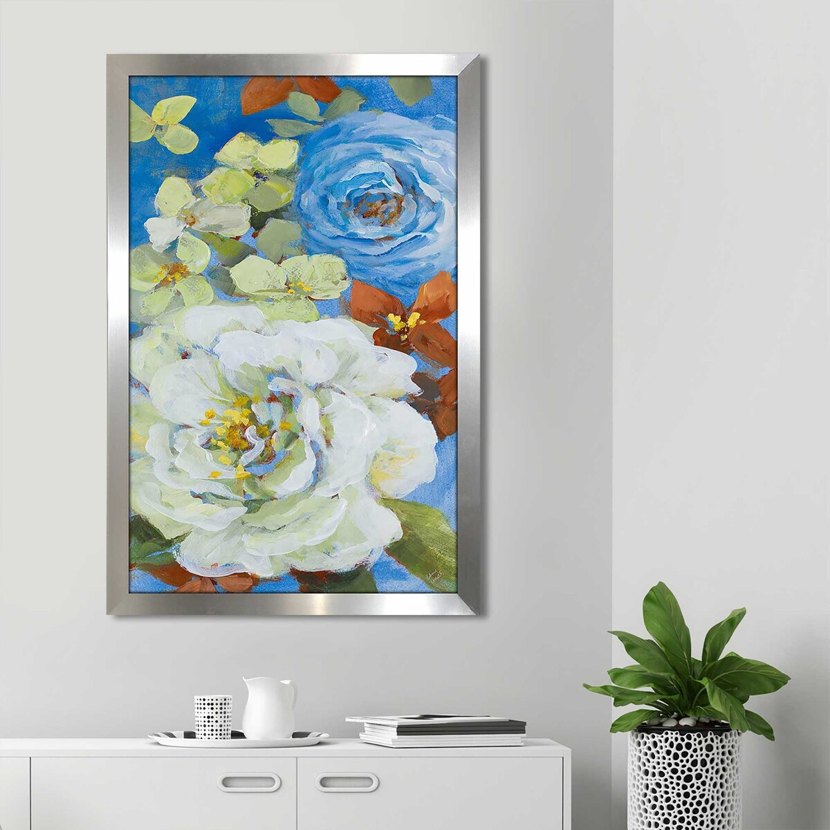 Abundant Garden I Vertical Wall Art Print on Acrylic - Modern Home Decor for Living Room, Bedroom & Office