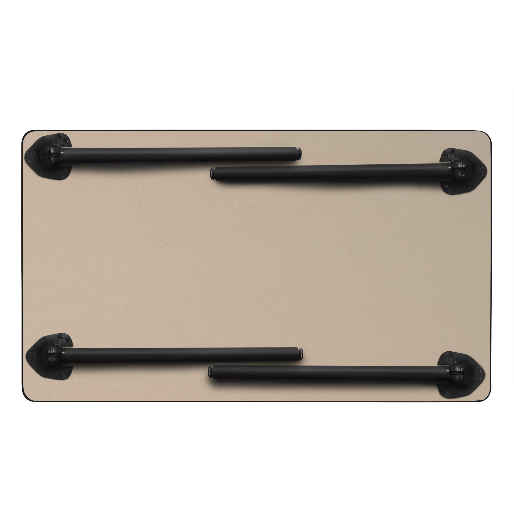 Regency Kee Folding Training Tables - Medium Size, Grey/Black - Portable & Durable for Classrooms, Meetings & Events