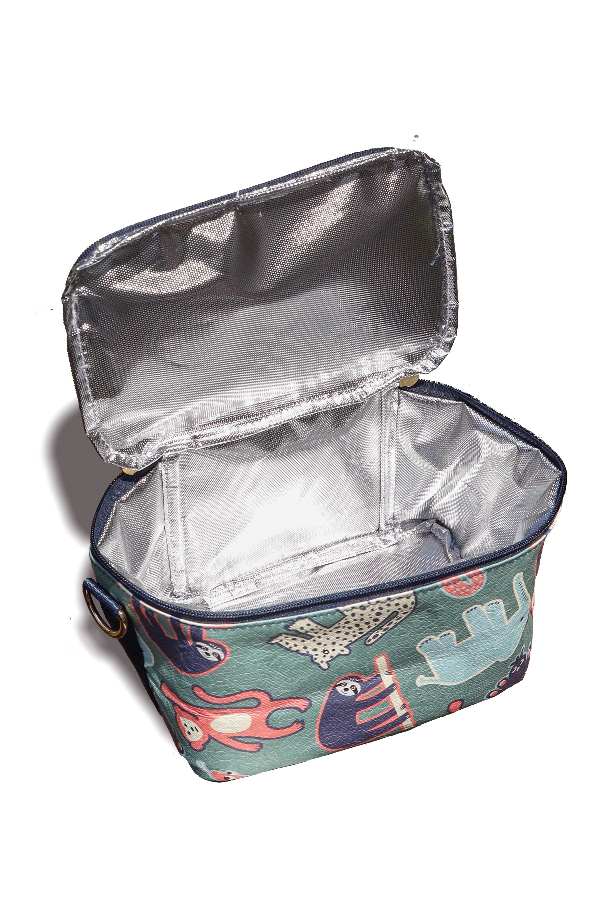 Nom Nom Cooler Insulated Lunch Bag - Jungle Mingle Pattern Leakproof Lunch Tote for Work, School & Picnics - Perfect for Adults & Kids