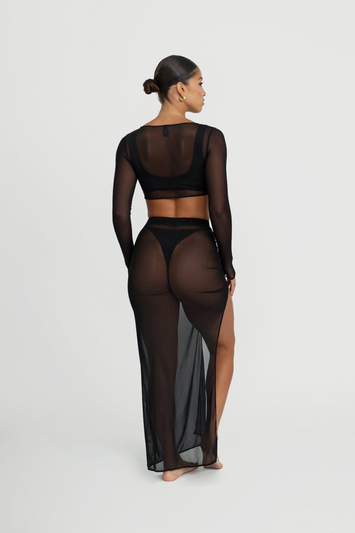 Roux Cover Up Mesh Top - Black | Stylish Women's Fashion for Beach, Pool & Summer Outfits