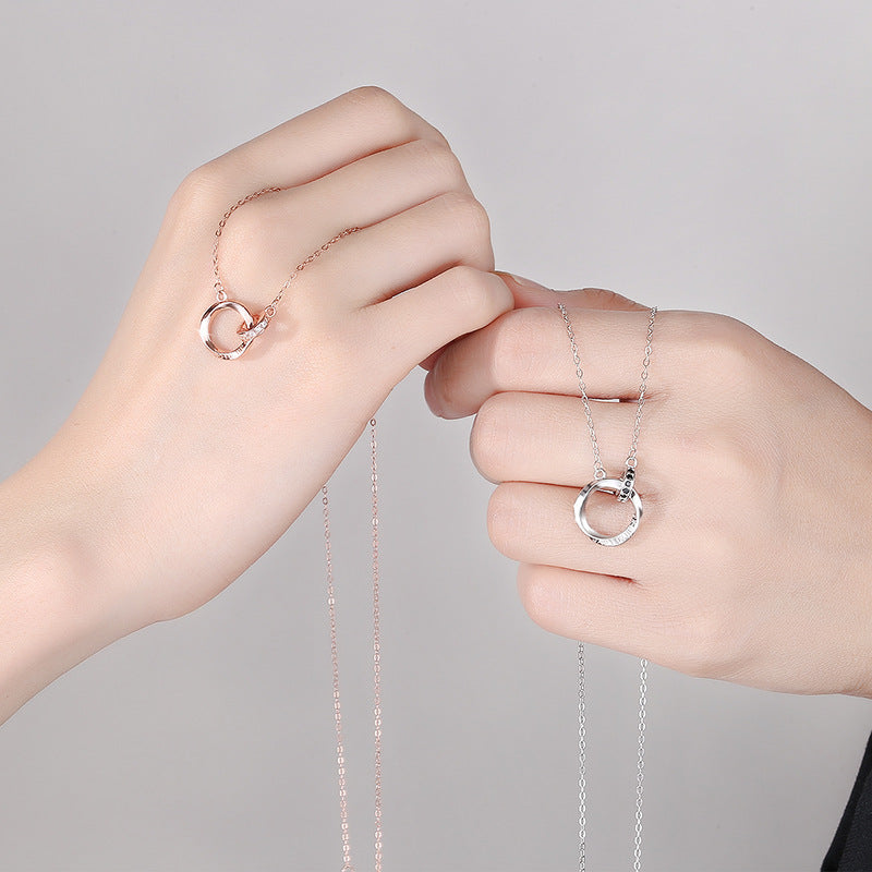 All in Love Couple's Matching Necklaces - Romantic Valentine's Day Jewelry Set for Him & Her | Perfect Anniversary Gift for Couples, Boyfriend & Girlfriend | Ideal for Date Nights, Weddings & Special Occasions