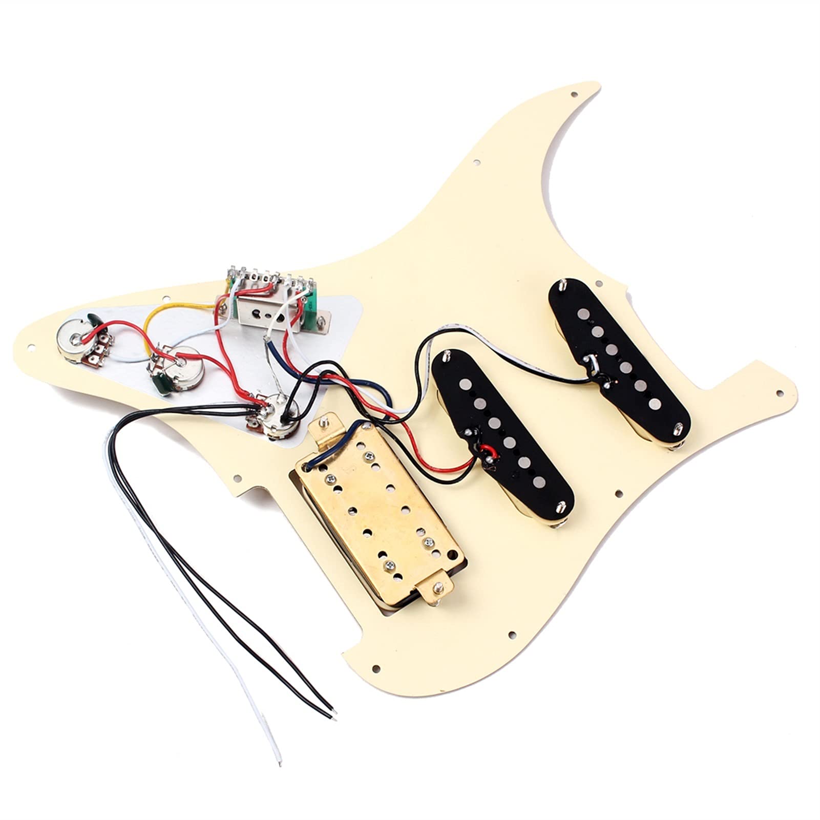 Pre-Wired 3-Ply Pickguard Scratchplate for Stratocaster SSH Guitar - Perfect for DIY Guitar Repair & Customization - Upgrade Your Electric Guitar Tone & Aesthetics