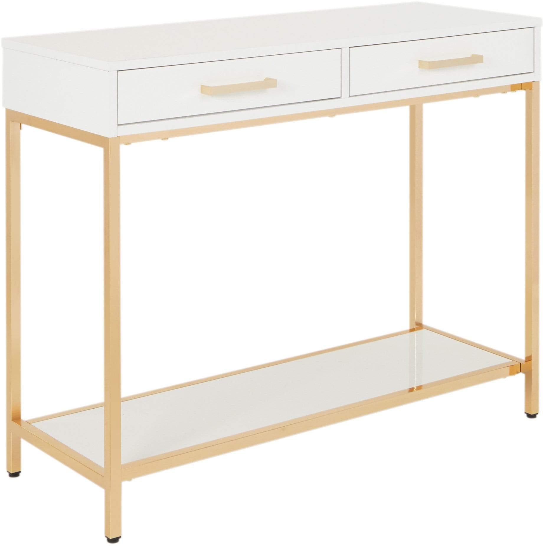Office Star OSP Designs Alios Foyer Table [ALS07 WH] - Modern Entryway Console Table for Hallway, Living Room & Office Decor