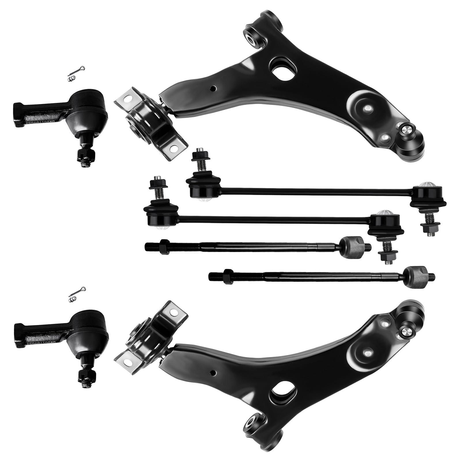 OCPTY - 8-Piece Suspension Kit for 2006-2011 Ford Focus - 2 Front Lower Ball Joints, 2 Sway Bar Links, 2 Outer & 2 Inner Tie Rod Ends - Perfect for Smooth Ride & Precise Steering Control
