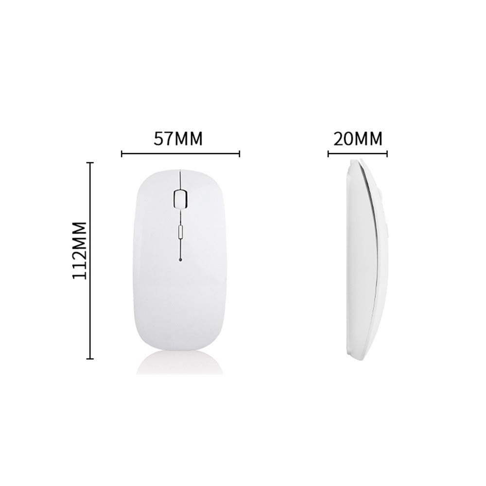 Rechargeable Bluetooth Mouse for MacBook, MacBook Air, MacBook Pro, iPad - Wireless Mouse for Laptop, Notebook, PC, Chromebook (Purple) - Perfect for Office, Home, Travel & Remote Work