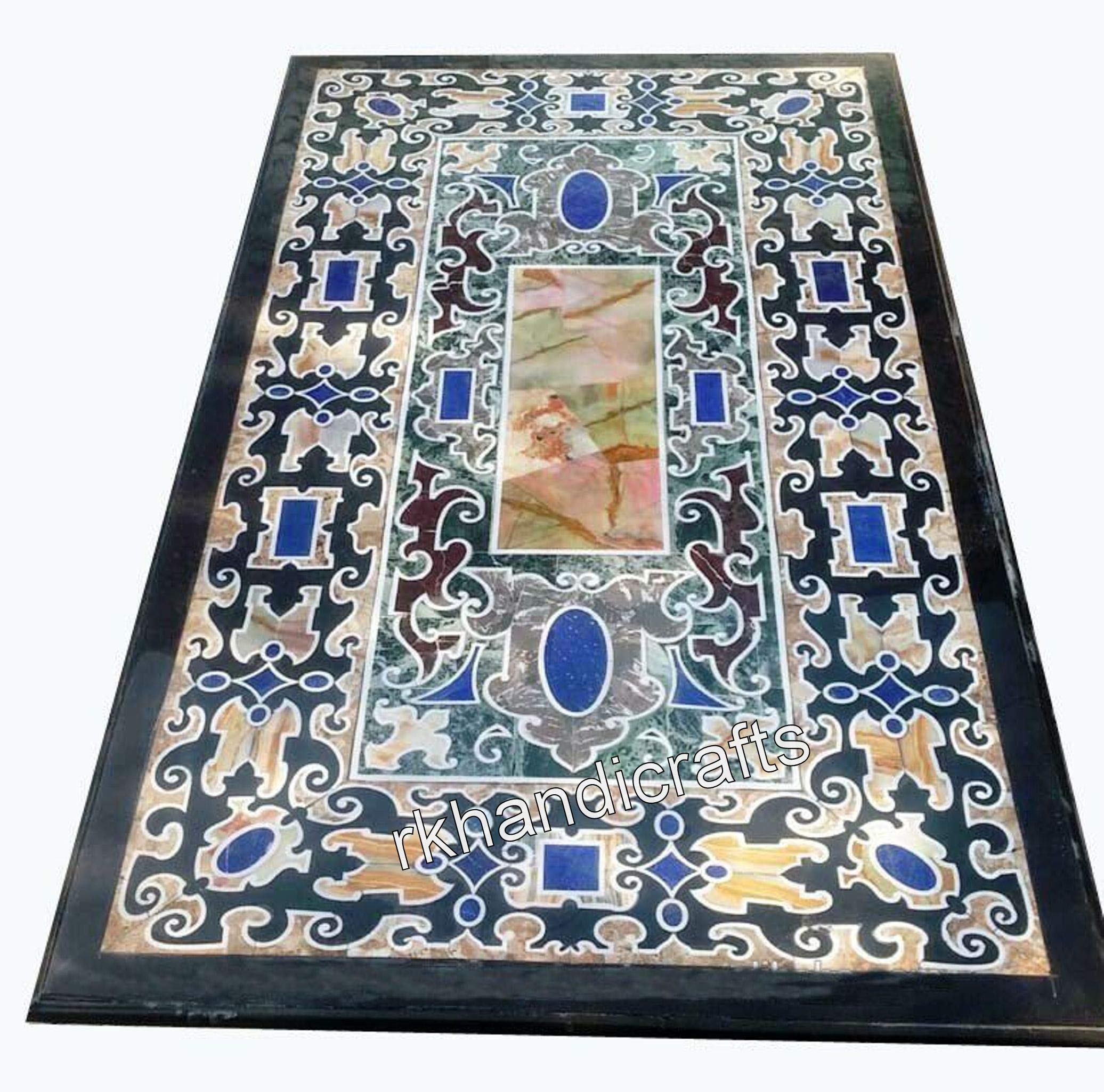 30 x 60 Inches Black Marble Dining Table Top - Rectangle Patio Table Cover for Restaurant, Bar & Outdoor Dining - Waterproof & Heat-Resistant Surface for Easy Cleaning