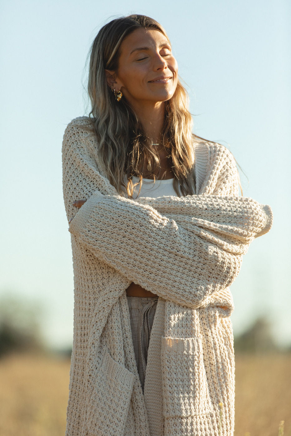 Lottie Oversized Cable Knit Cardigan for Women - Cozy Long Chunky Knit Sweater Open Front - Perfect for Fall, Winter & Layering Outfits