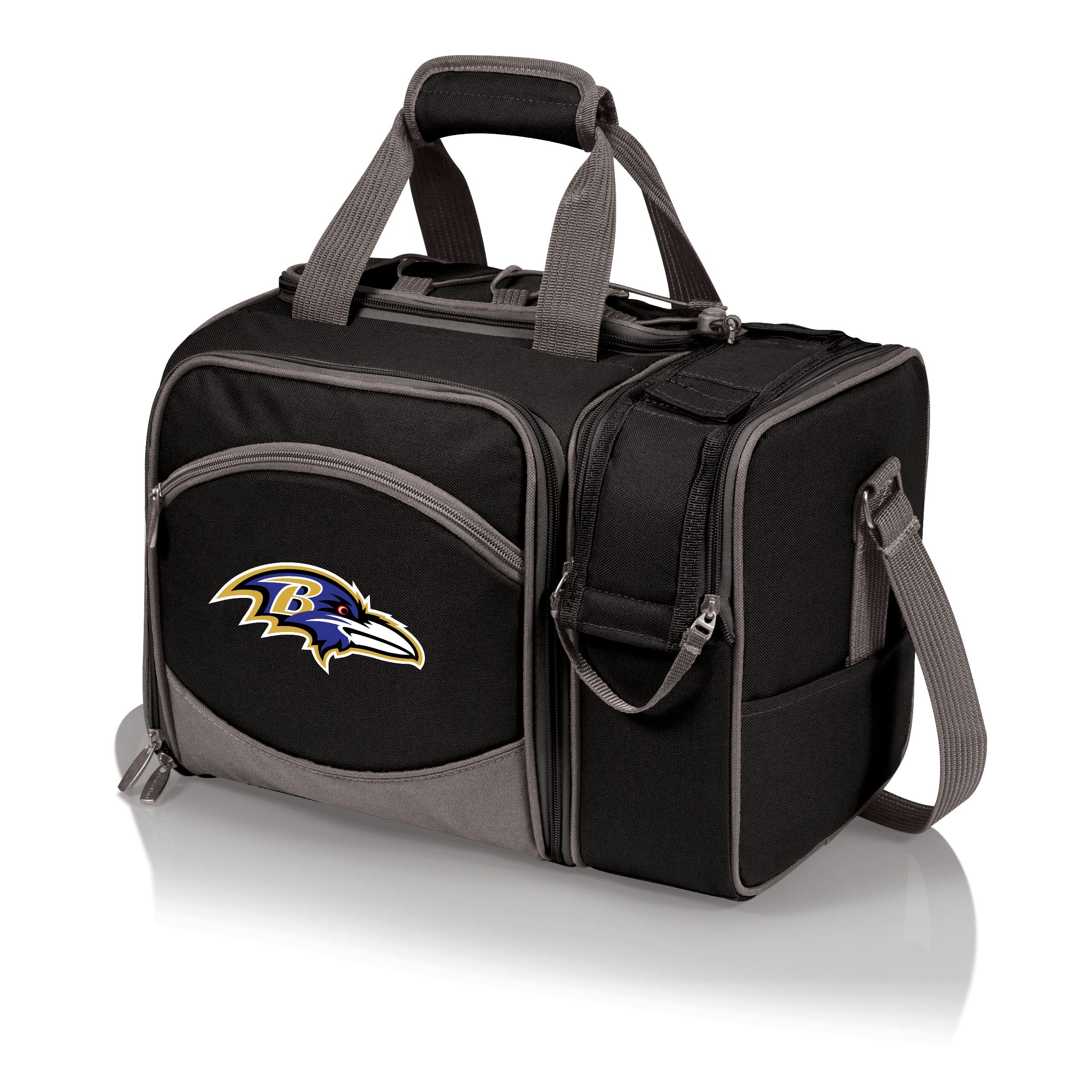 PICNIC TIME NFL Unisex-Adult NFL Malibu Picnic Basket Cooler - Insulated Portable Picnic Basket for Outdoor Games, Tailgating & Beach Parties