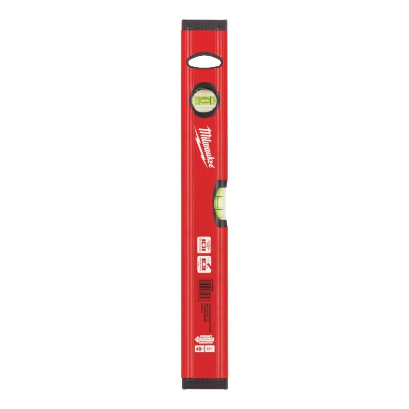 Milwaukee Magnetic REDSTICK Slim Box Level 40cm (16 Inch) - High Precision Aluminum Tool for Construction, Carpentry & DIY Projects - Perfect for Framing, Plumbing & Electrical Work
