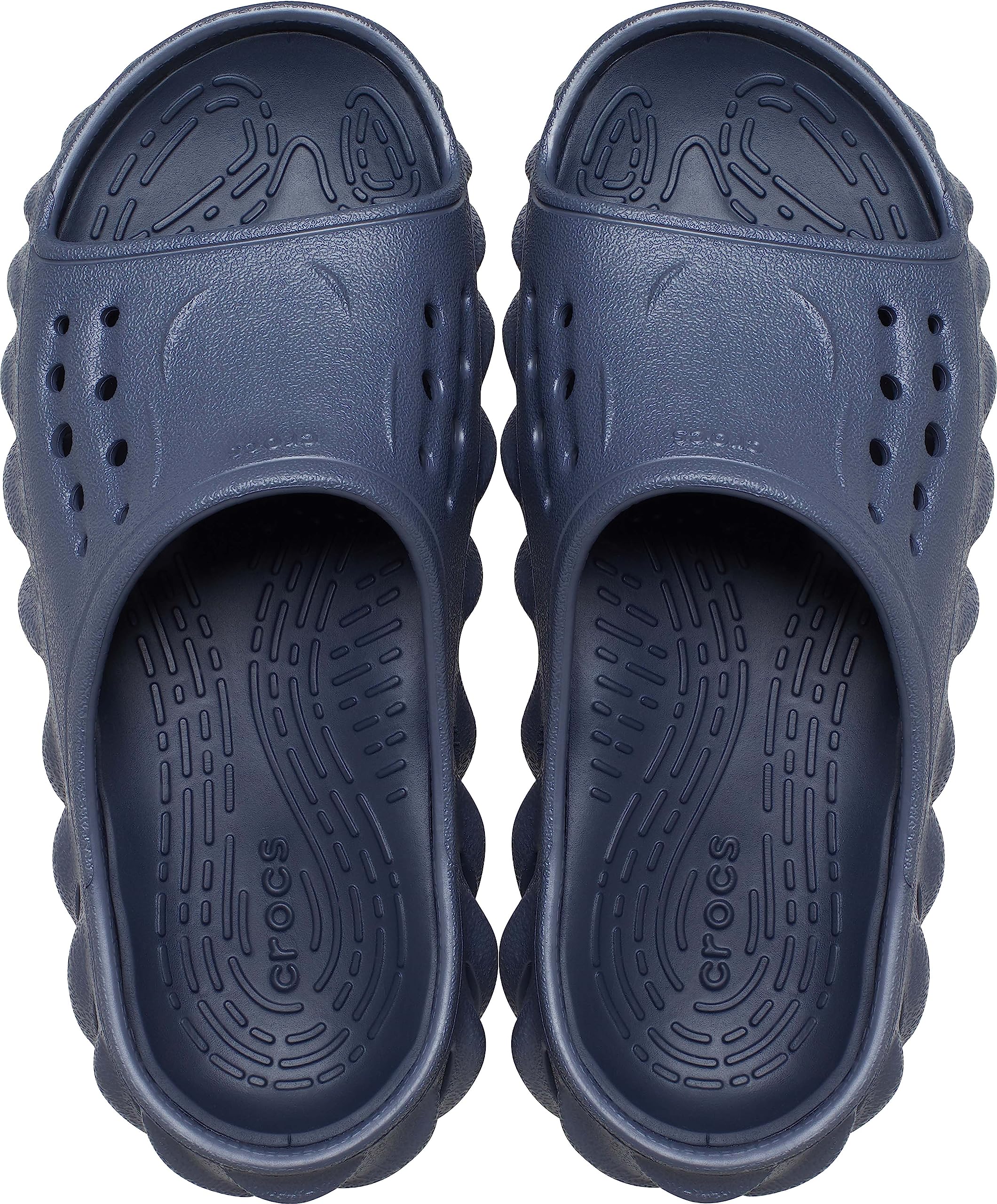 Crocs Unisex-Child Echo Slide Sandals - Comfortable Kids Water Shoes for Beach, Pool & Outdoor Play | Lightweight & Quick-Dry Slides for Boys & Girls