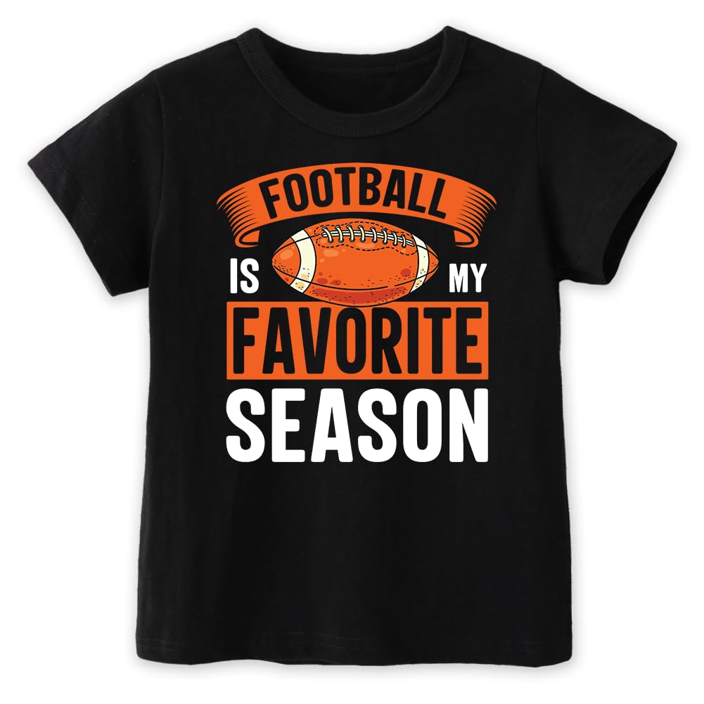 Game Day T-Shirts for Toddler Boys & Girls - Baseball & Football Themed Printed Tees (2-6T) - Perfect for Sports Events, Birthday Parties & Casual Wear