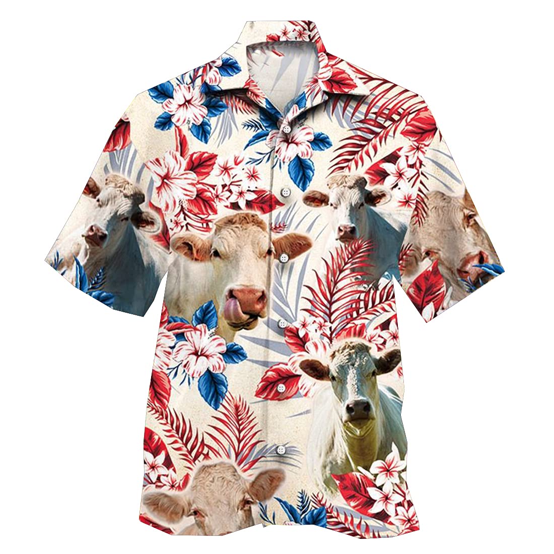 Stylish Tropical Hawaiian Shirts for Men & Women - Short Sleeve Button Down Shirts with Animal Prints | Perfect for Beach Vacations, Summer Parties & Casual Wear