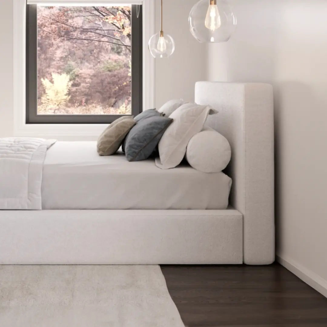 Luxury Ultra Headboard with Soft Boucle Fabric - Modern Bedroom Decor for Master Bedroom & Guest Room