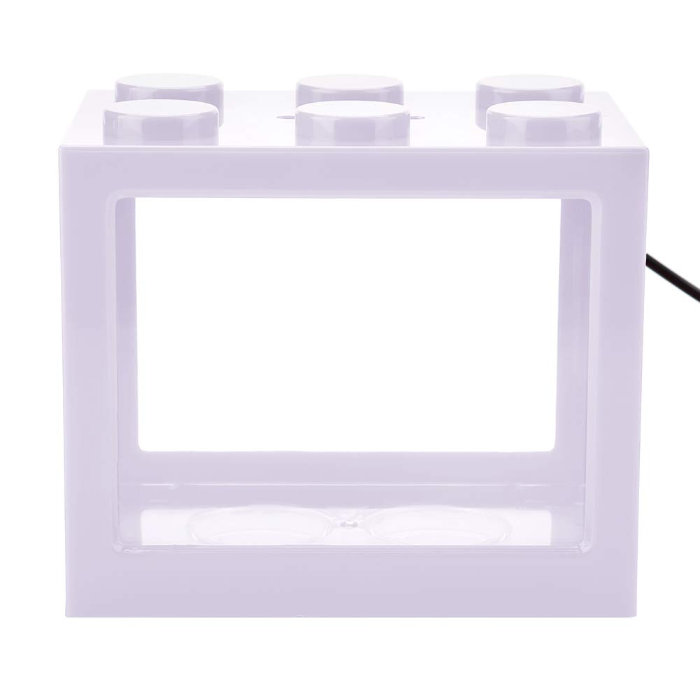 Mini Aquarium for Office - Small Decorative Fish Tank with LED Light, Perfect for Desk Decor, Home & Office Relaxation
