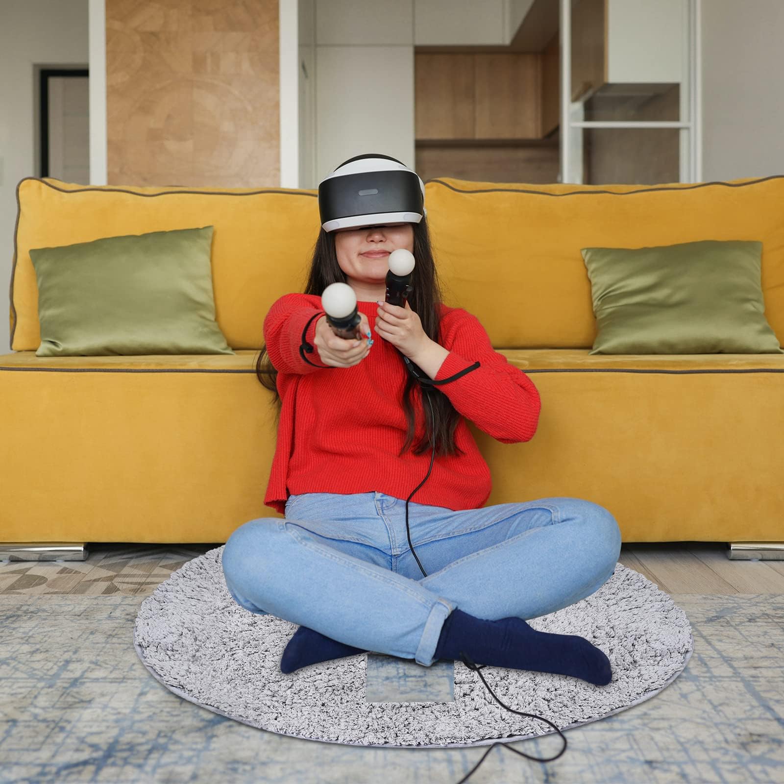 VR MAT Virtual Reality Gaming Mat - Non-Slip Comfort Floor Cushion for Position Tracking | Anti-Fatigue Foam Mat for VR/AR/XR Headsets (PSVR, Oculus, HTC Vive) | Perfect for Game Room, Living Room & VR Fitness