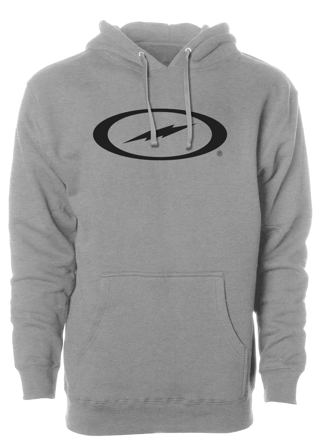 Storm Oval Bolt Logo Hoodie for Men & Women - Black Zip Up Hooded Sweatshirt for Casual Wear, Street Style & Outdoor Activities